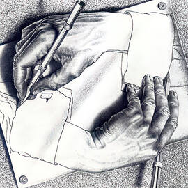 Drawing Hands by M C Escher