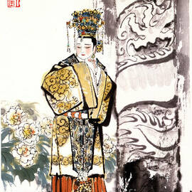 Dream of the Red Chamber - Woman Wearing Ornamental Gown by Liu Danzhai