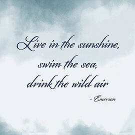 Drink the Wild Air Watercolor - Sea and Sky by Ink Well