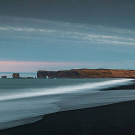 Dyrholaey From Reynisfjara Beach, Iceland by Adrian Hendroff