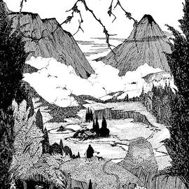 Edgar Allen Poe - Tales of Mystery and Imagination - Landor's Cottage by Harry Clarke by Harry Clarke