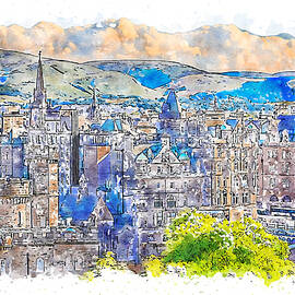 Edinburgh cityscape - 02 by AM FineArtPrints