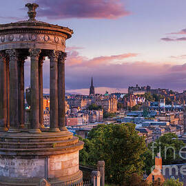 Edinburgh sunset skyline, Scotland by Neale And Judith Clark