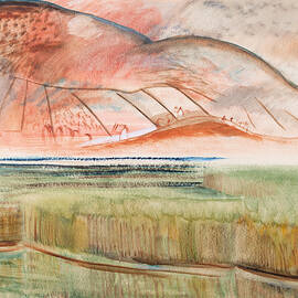 Egry Jozsef paintings - Nadas, Reeds, landscape at Lake Balaton and Badacsony by Egry Jozsef