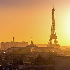 Eiffel Tower and Grand Palais at Sunset by Serge Ramelli