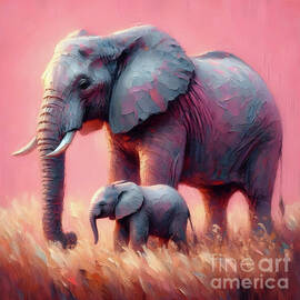 Elephant Momma by Lucia Stewart