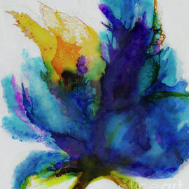 Encaustic art - Blue Passion No. 1