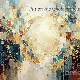 Ephesians 6 11 Bible Verse Wall Art, Put On The Whole Armour Of God by Mark Lawrence