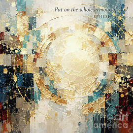 Ephesians 6 11 Square Christian Art, The Armour Of God by Mark Lawrence