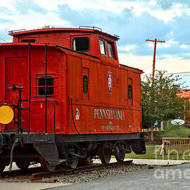 Export PA St Mary Our Lady of Lourdes Church Behind The Caboose by Adam Jewell