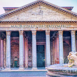 Exterior Of The Pantheon In Rome Italy 3 by Stefano Senise