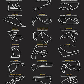 F1 Grand Prix Circuits by Mark Rogan