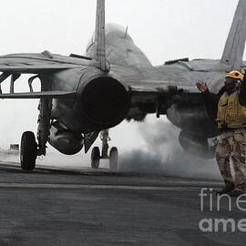 F14 After Landing by Antonios Valamontes