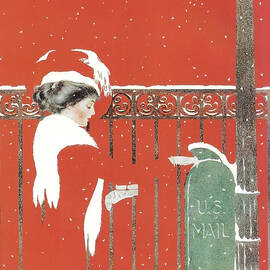 Fadeaway Girl - The Christmas Card  by Coles Phillips by Coles Phillips