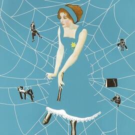 Fadeaway Girl - The Spider Web by Coles Phillips by Coles Phillips