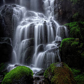 Fairy Falls Cascades, Oregon - Vertical by Abbie Matthews