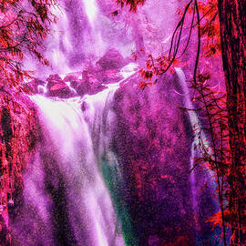 Falls Creek Falls with Lichen texture by Bruce Block