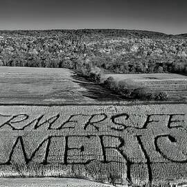 Farmers Feed America Patch BW by Susan Candelario
