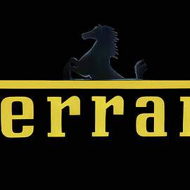 Ferrari lighted Sign Vintage by Flees Photos