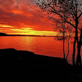 Fiery Sunset at Sunset Point by Deb Beausoleil
