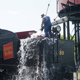 Filling up the Steam Locomotive by Richard Reeve