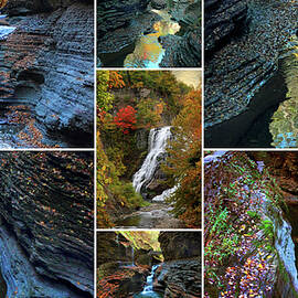 Finger Lakes Gorges Collage by Jessica Jenney
