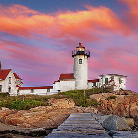 Fire Sky at the Lighthouse by Richard DeYoung