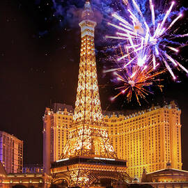 Fireworks over Paris, Las Vegas by Tatiana Travelways