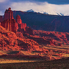 Fisher Towers and La Sals, Utah by Abbie Matthews