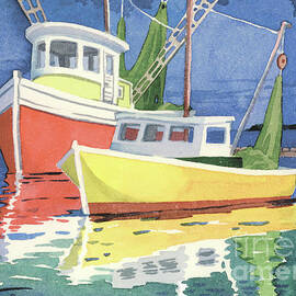 Fishing Boats at Dock by Paul Brent