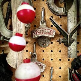 Fishing Bobbers and Bottle Opener  by Mary Lee Dereske