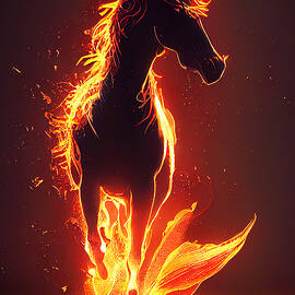 Flaming Horses, 06 by AM FineArtPrints