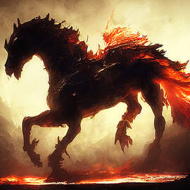 Flaming Horses, 07 by AM FineArtPrints