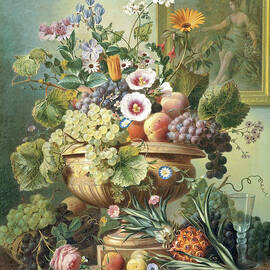 Flowers and Fruits Painting by Long Shot
