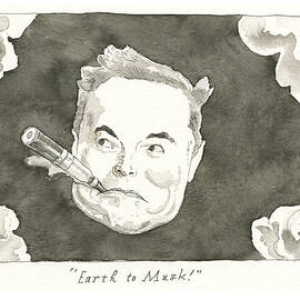 Fly Musk To The Moon by Barry Blitt