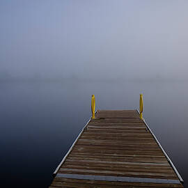 Foggy Morning Lake Louise South Dakota by Mary Lee Dereske
