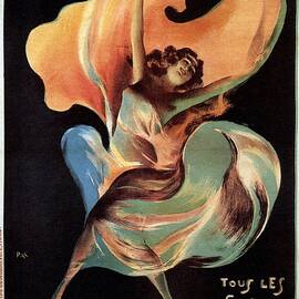 Folies Bergere Paris - La Loie Fuller - Art Nouveau - Vintage Advertising Poster by Studio Grafiikka