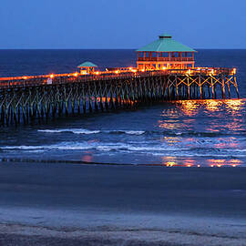 Folly Beach at Blue Hour by Louis Dallara