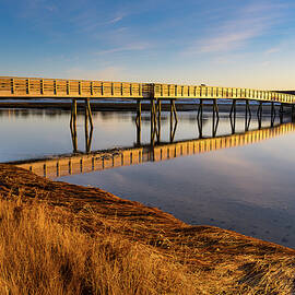 Footbridge Morning  by Jeff Sinon