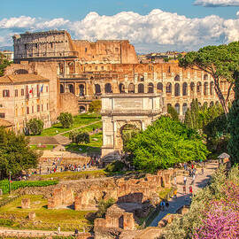 Forum Romanum with The Colosseum in the background by Stefano Senise