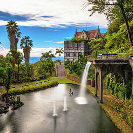 Fountain in the Monte Palace garden located in Funchal, Madeira island, Portugal by Miroslav Liska