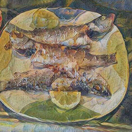 Fried Mediterranean Sea Bass With Lemon by Antonios Valamontes