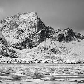 Frozen Fjord, Lofoten by Charnwood Photography Fine Art