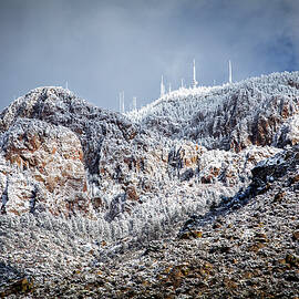Frozen Transmissions  Sandia Crest Winter by Howard Holley