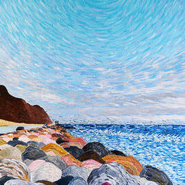 The Fruit Cart by the Road in Malibu by Michel Cruz-Garcia