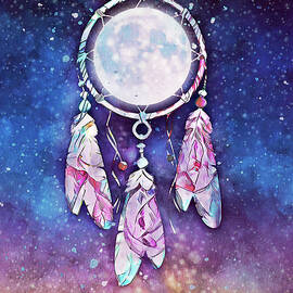 Full Moon Dreamcatcher by Dreamframer Art