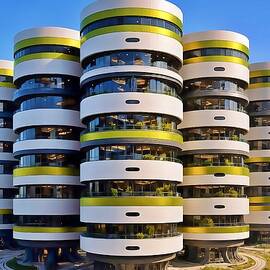 Futuristic Cylindrical Buildings by David Manlove