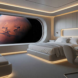 Futuristic Room with Mars View by The Luxury Art Collection