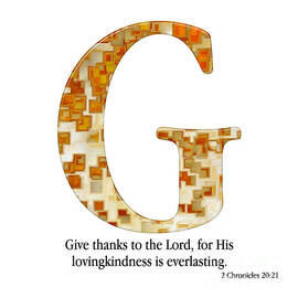 G- Christian Alphabet. 2 Chronicles 20 21 by Mark Lawrence