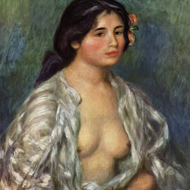 Gabrielle with Open Blouse by Pierre-Auguste Renoir  by The Luxury Art Collection